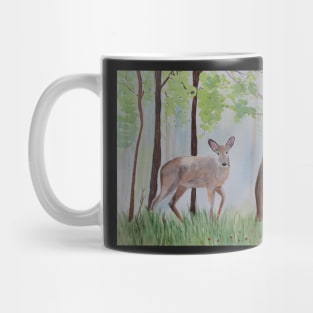 Deer in the Forest Watercolor Painting Mug